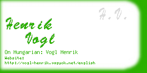 henrik vogl business card